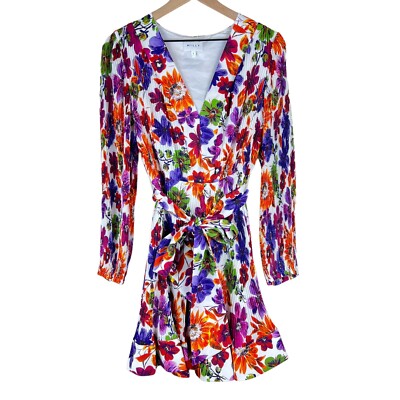 Milly Multicolor Liv Wildflower Long Sleeve Belted A-Line Mini Dress Size 8 | eBay Milly Multicolor Liv Wildflower Long Sleeve Belted A-Line Mini Dress Size 8 | eBay