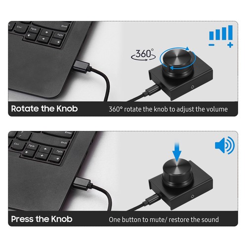 USB Control Knob Mute Controller for Computer Laptop J9S6 - Picture 7 of 8