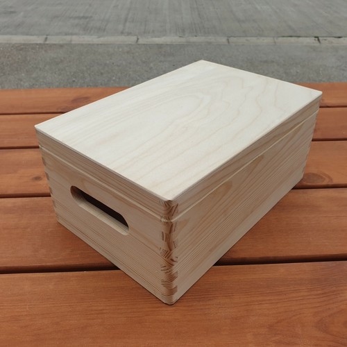 Wooden Box/Trunk 30 x 20 x 13.5 cm With Handles For Decoupage - Picture 3 of 5