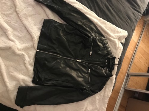 h and m leather jacket men M | eBay