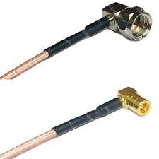 RG316 F MALE ANGLE to SMB FEMALE ANGLE RF Cable Rapid-SHIP LOT