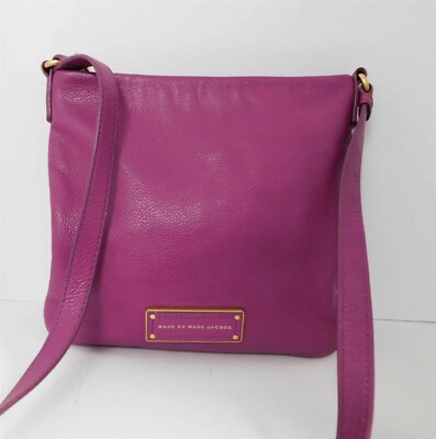 Marc by Marc Jacobs Purple Pebble Grain Leather Crossbody Bag