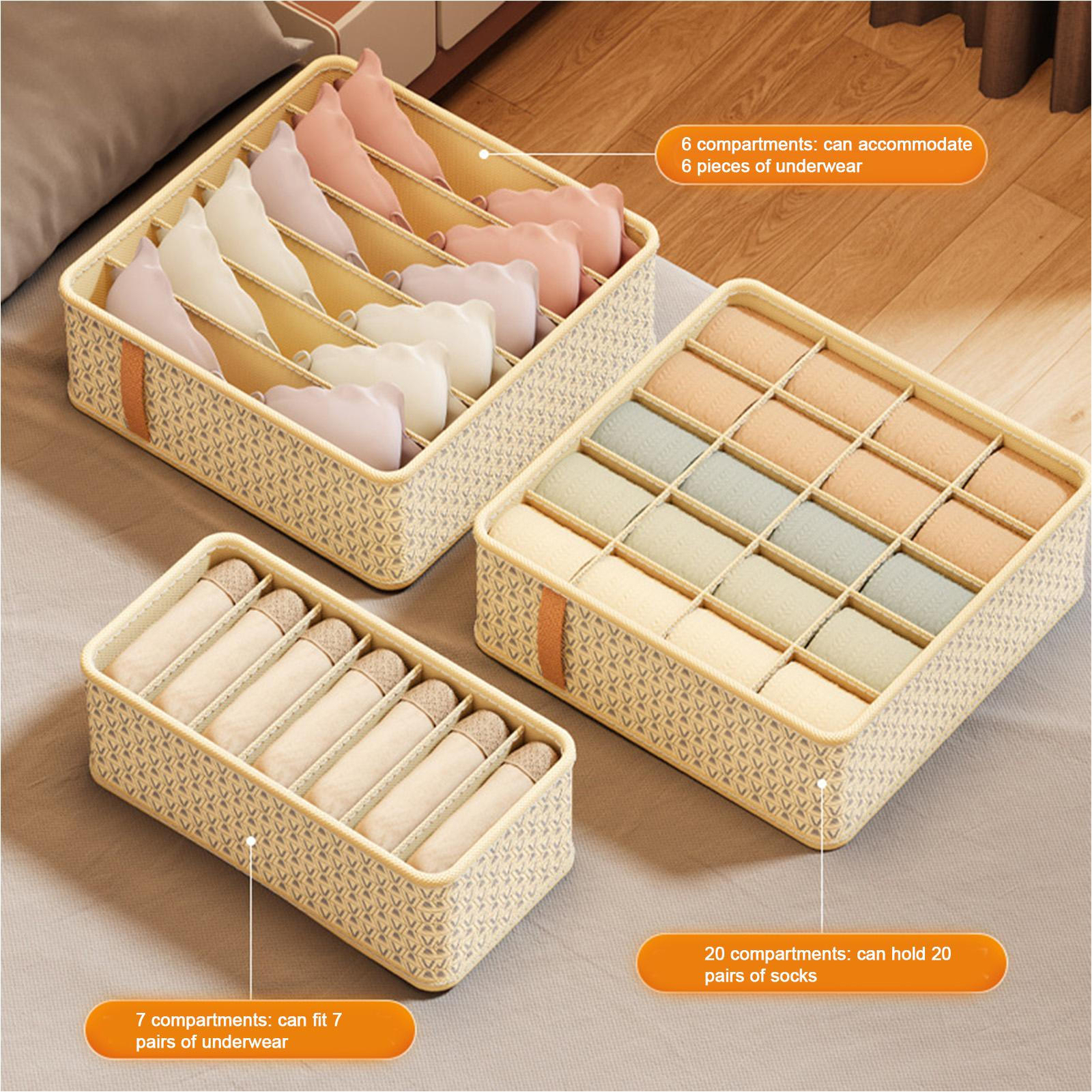 Underwear Bra Socks Storage Box Clothes Organizer Box Cabinet Drawer Organizer