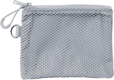 MUJI polyester double zipper case S OHG87A3S Gray small items organize JPN