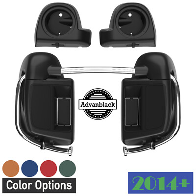Advanblack Color Matched Lower Vented Fairing 6.5'' Speaker Pod Fits Harley 14+