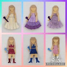 Taylor Swift Lote de 6 Escultura Personaje Lazos para el Pelo Eras Tour Habla Ahora Swiftie