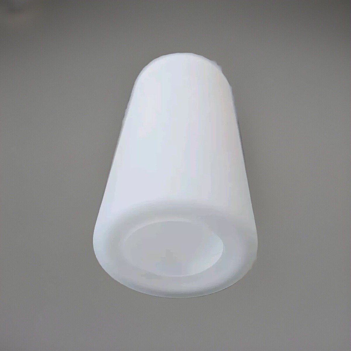 Lampenschirm E27 Ersatzglas Lampenglas Zylinder Weiss matt Höhe 130mm Ø70mm L:42