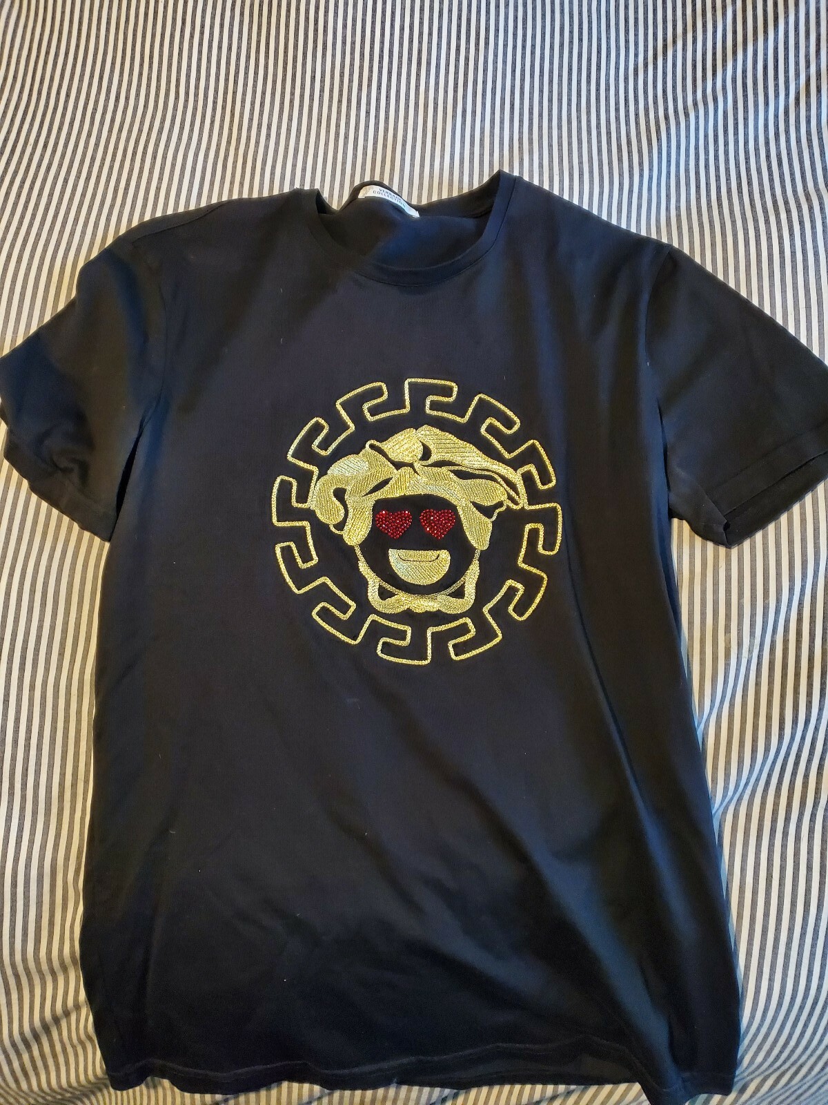Versace Medusa Heart Eyes T-Shirt Black 