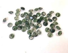  WHOLESALE NATURAL MOSS AGATE FACETED ROUND SHAPE LOOSE GEMSTONE