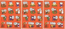3 Sheets Snoopy Peanuts Lucy Charlie Brown VINTAGE 80's HALLOWEEN Stickers