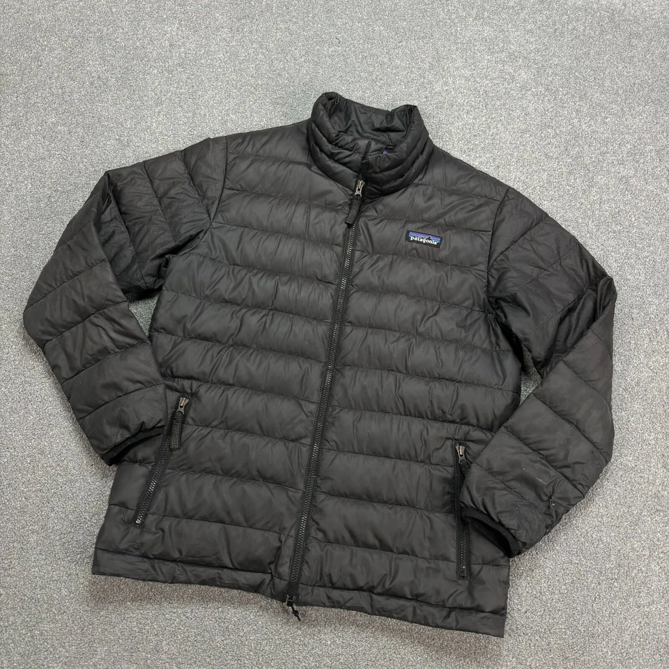 Chaqueta Patagonia Niños Mediana Negra Ultraligera Abrigo Aislante Abombado Juvenil* Foto 2 de 4