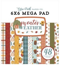 New! Echo Park Paper SWEATER WEATHER Cardmaker's 6x6 MEGA Cardstock Paper Pad