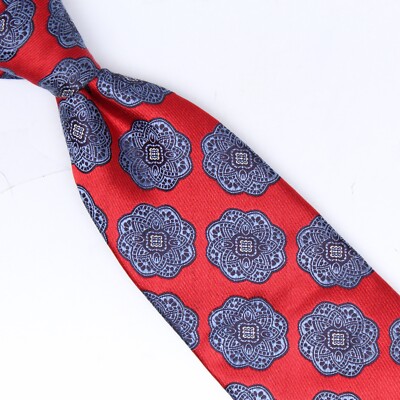 s-l400.jpg Ermenegildo Zegna Red Pattern Mens Tie main image 1