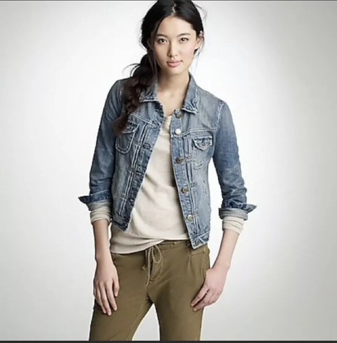 XS Nolita Distressed Denim Jean Jacket 