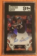 2019 Topps High Tek Purple 61/99 Eloy Jimenez #HTA-EJ Rookie Auto SGC 9