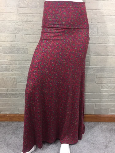 LuLaRoe Maxi Skirt XXS Multicolored Leaves Print