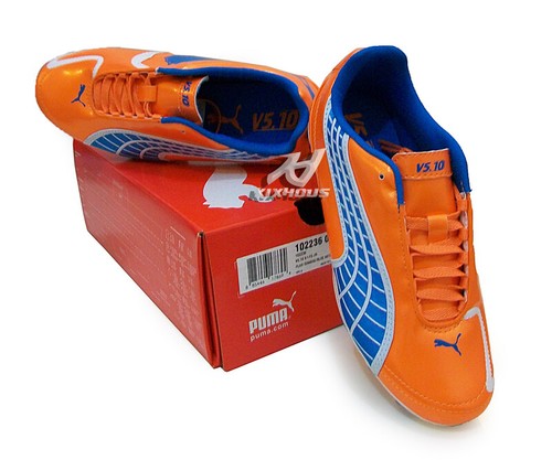 Tacos Puma v5.10 II I Fg Junior Niños Fútbol Al Aire Libre Zapatos Botas De  Fútbol Naranja | eBay