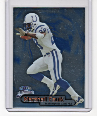 MARSHALL FAULK 1998 Fleer Brilliants BLUE #63 San Diego State INDIANAPOLIS COLTS