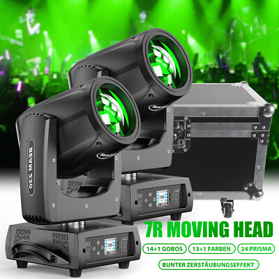 8x 230W 7R HID DMX LED Moving Head Bühnenlicht Beam 24 Prisma Gobos Dimming Show