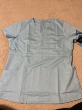 Maevn Scrubs EON Women's Medical Back Mesh Panel Mock Wrap Y Neck Top