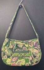 Vera Bradley Purse Chelsea Paisley Green Retired Pattern Small Shoulder Bag