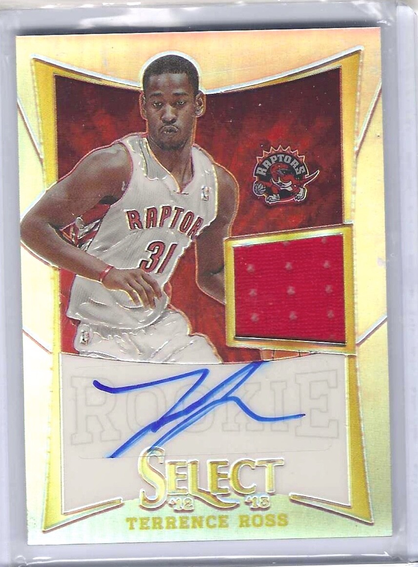 TERRENCE ROSS 2012-13 PANINI SELECT SILVER PRIZM ROOKIE PATCH AUTO RC #D 136/199