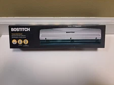 Bostitch Office HP12 3 Hole Punch 12 Sheet Capacity Metal Silver Non-Slip Base