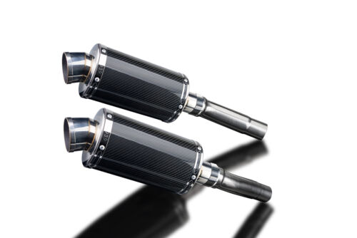 Kit silenciador escape carbono ovalado 9" Ducati Monster 620 2002-2006 Delkevic Slip On - Imagen 2 de 5