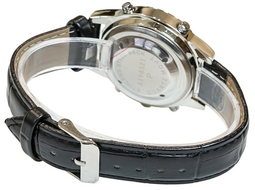 Blekon Collections Quartz Women Classic Talking Audio Black Leather Strap Watch - 第 2/10 張圖片