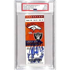 Von Miller Signed Denver Broncos NFL Debut Ticket Stub Slab 1.5/10 PSA 34351
