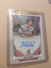 F95742  2014 Bowman Chrome Draft Draft Pick Autographs INDIANS Mike Papi