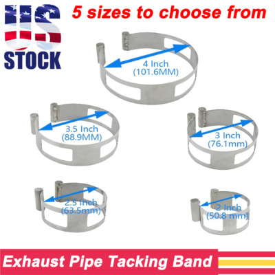 Exhaust Pipe Tacking Band For Tig Welding Fabrication 2'', 2.5'',3'', 3.5'', 4'' SIZE