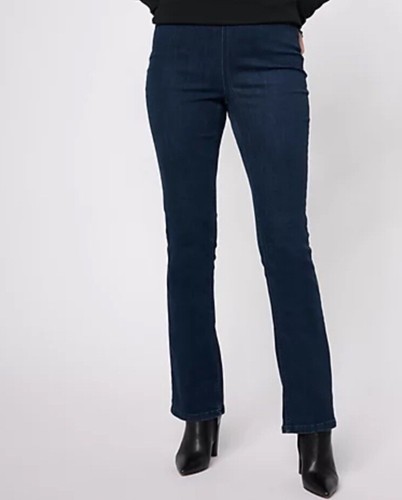 Denim & Co. Signature Perfect Flex normale anziehbare Jeans dunkel gewaschen reg 12 A60762