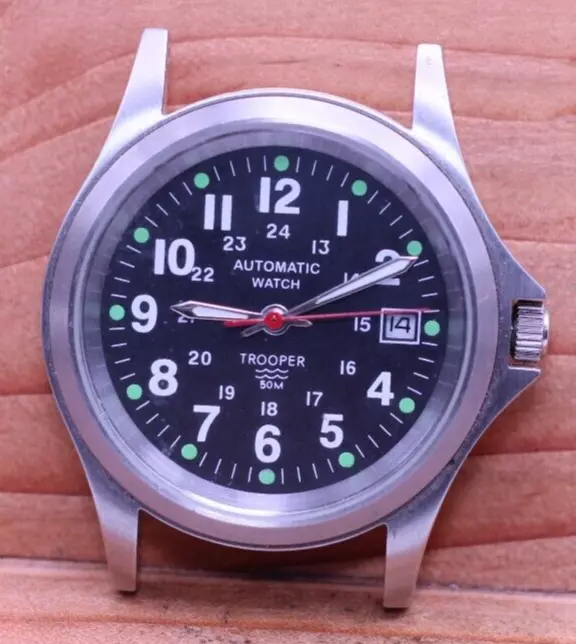 TROPPER MILITARY AUTOMATIC MEN S WRIST WATCH CAL. NN 38mm 20mm 50M LUG RUNS FP