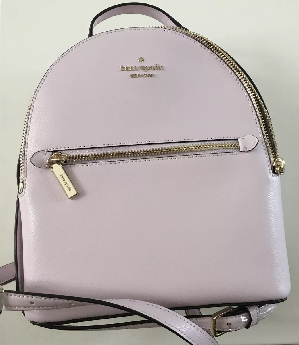 KATE SPADE NEW YORK PERRY PALE AMETHYST SAFFIANO LEATHER SMALL BACKPACK  K8698