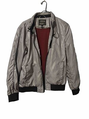 21 Men Bomber Jacket Coat Lined Houndstooth Retro Cafe Racer Large