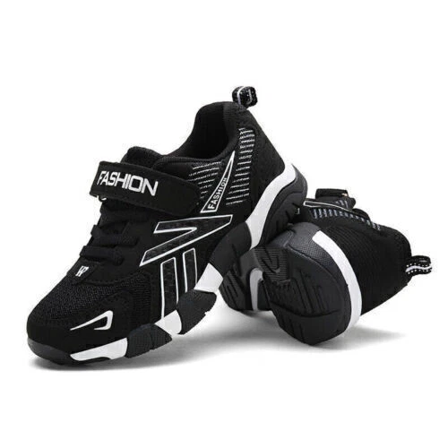 Kinder Jungen Trainer Leichte Casual Shock Laufschuhe Strap Sport Absorbierend - Bild 6 von 38