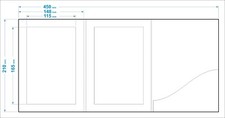 Weiße Verkaufsmappen 100 Stück Leporellos für Fotogröße    13 x 18 cm Silberrand
