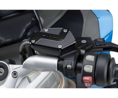 Tappo Serbatoio Liquido Freno Anteriore Nero In Alluminio Billet Per Harley Davidson Electra Glide Road King 2007-2015