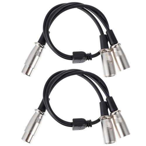 Audio Mic Splitter Female Mic Cable Microphone Cord Audio Cables