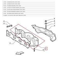  COLLETTORE SCARICO FIAT BRAVO/A SIENA PALIO  MAREA LANCIA DELTA ORIG. 46515201