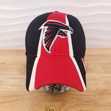 Atlanta Falcons Hat Black Red OSFA Adjustable Hook Loop Reebok NFL Color Block