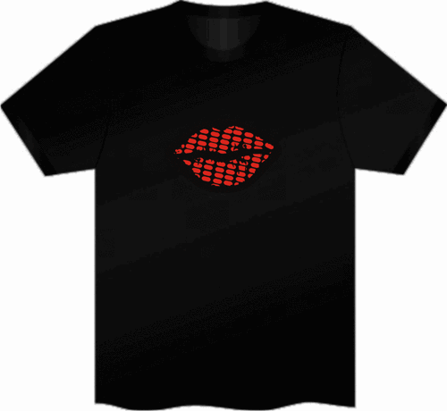 Sound Music New LED light up t shirt sound activated - Afbeelding 1 van 2