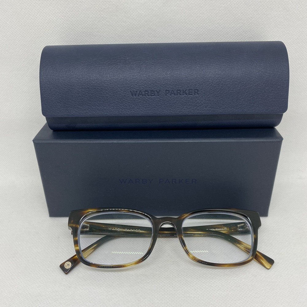 Warby Parker Glasses 256 Tortoise Eyeglass Frames 51 18 142 W/ Box/ Case