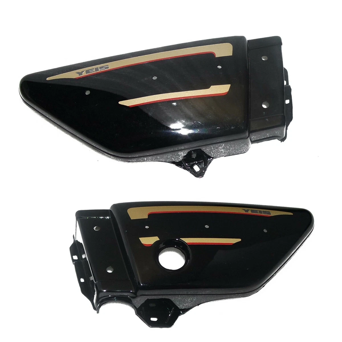 Yamaha RX135 Side Panel Set Black Plastic Made for RX 135 cc Motorcycle S2u