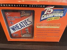 LOU GEHRIG NEW YORK YANKEES WHEATIES MINI BOX 75 YEARS OF CHAMPIONS 24K GOLD