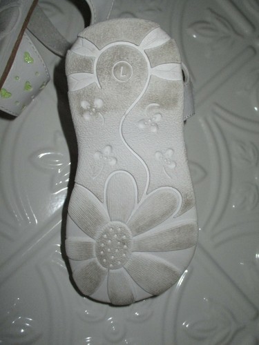 Valencia Rachel Maddie Sandals White Glitter Floral Toddler Girls 7M EUC - Picture 5 of 5