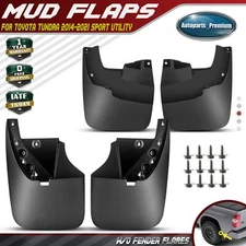 4pcs Splash Guards Mud Flaps for Toyota Tundra 2014-2021 without Fender Flares