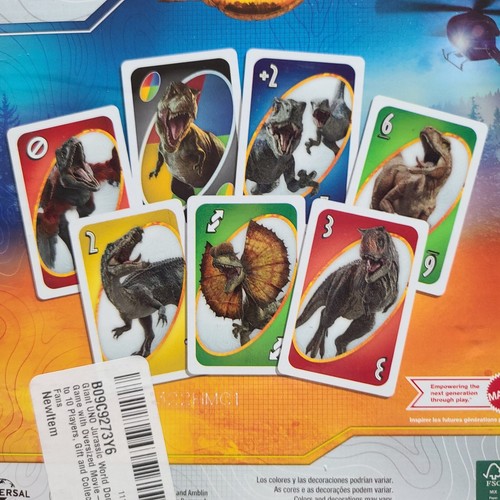 Giant UNO • Jurassic World Dominion Card Game 9"x6" Cards from Mattel Games. - Picture 12 of 18