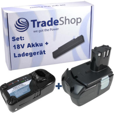 2in1 Set AKKU 18V 3000mAh Li-Ion +LADEGERÄT für Hitachi DS18DVF3 DS18DFL